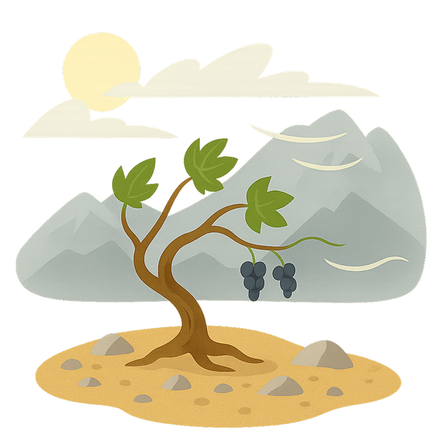 Illustration du climat climat froid, sec et venteux
