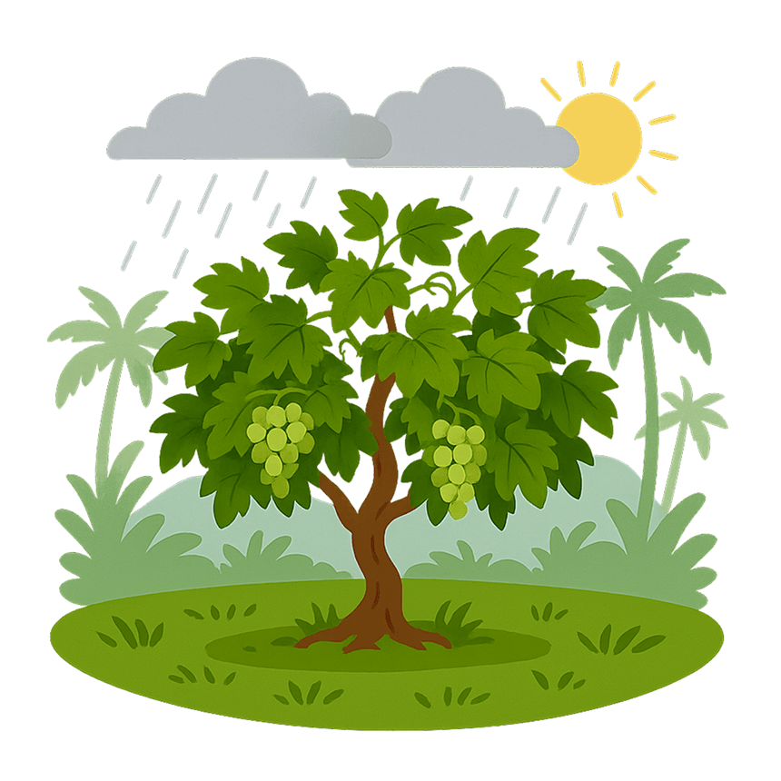 Illustration du climat climat tropical chaud et humide